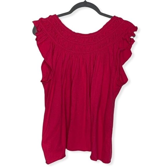 We The Free Hot Pink Ruched Top - Picture 2 of 6